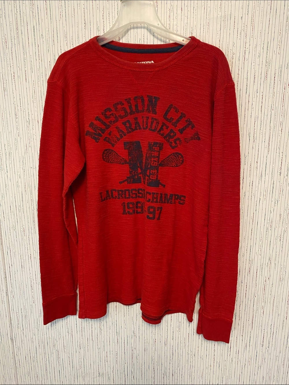 Arizona Jean Company Red Long Sleeve Graphic Tee